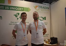 Rob van Santen en Jona Hamming van Tradin Organic zijn ook aanwezig op de beurs. Zij promoten Tradin Organic op de Scandinavische markt.