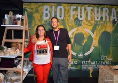 Annemarie Hiel en Sander Lenselink van BioFutura. BioFutura biedt allerlei duurzame verpakkingsproducten voor de horeca. 