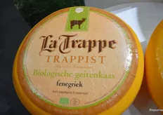 De biologische geitenkaas-fenegriek van La Trappe is één van de kazen die door Euroflex van een label wordt voorzien.