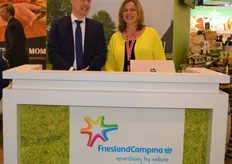 Bart Dorgelo en Syta de Visser van Friesland Campina. Campina was vertegenwoordigt met vier dochter organisaties op dezelfde stand. De beurs is ervaren als succesvol richting de internationale markt.