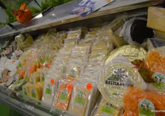 Kaandorp Cheese presenteerde in deze koeling een uitgebreid aanbod aan biologische kazen. 