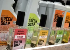 Een greep uit het assortiment van Marcel’s Green Soap. Door middel van de verschillende testers, hebben de bezoekers een indruk kunnen krijgen van de producten.
