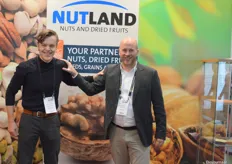 Ton Geluk en Koen Bouwman van Nutland. Nutland staat op de beurs voor bestaande klanten en het werven van nieuwe.