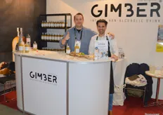 Jo Cuvelier en Jurgen Lanckriet van Gimber. Gimber biedt een alternatief voor alcoholische dranken. De gimber bestaat voor 40% uit pure gember.