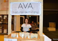 AVA is het enige Nederlandse merk wat zich presenteerde op de beurs, aldus Eva Nouhet. Ook zij presenteerde haar natuurlijke cosmetica voor de bezoekers.