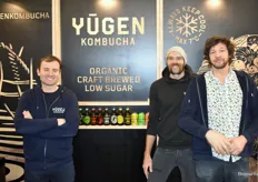 Peter Versieren, Jannick Claerman en Chris De Backer van Yugen kombucha. 