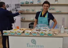 Monique van der Meer was namens Florentin in de stand van Europ-Lab te vinden. "Ik laat hier proeven van onze hummus met verbeterde recepturen. Ook is de guacamole nieuw voor de Franse markt."